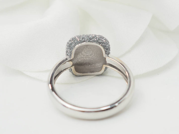 Bague Pesavento satinée en or blanc
