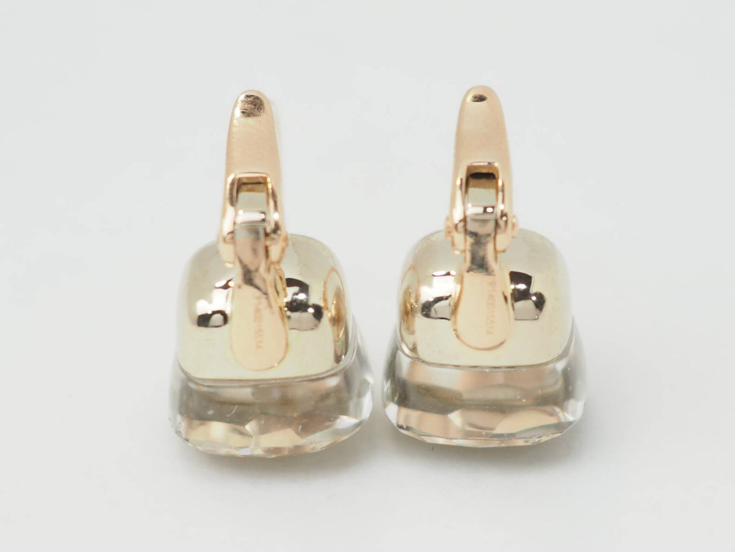 Boucles d'oreilles Pomellato en or rose et Topazes blanches