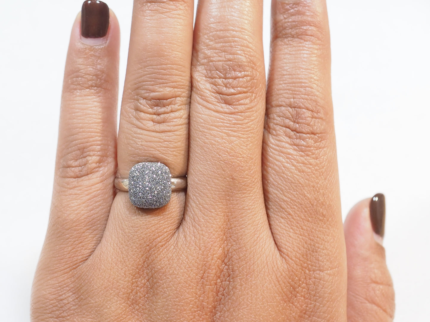 Bague Pesavento satinée en or blanc