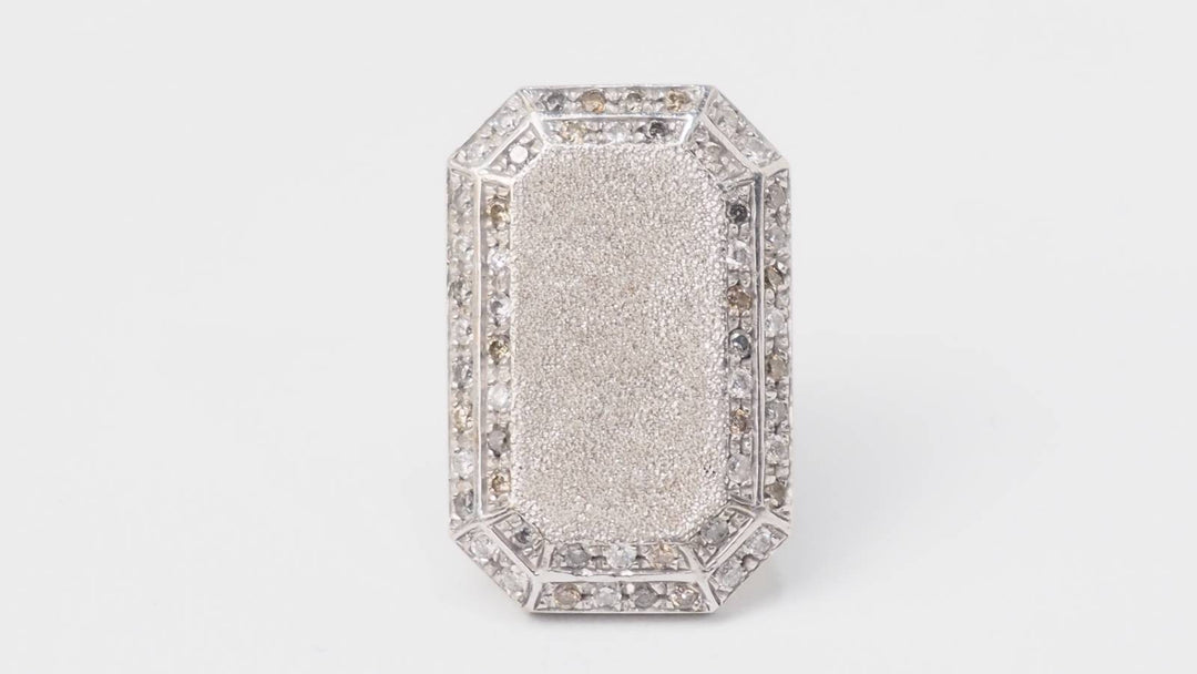 bague Carolina Bucci en or blanc et diamants

