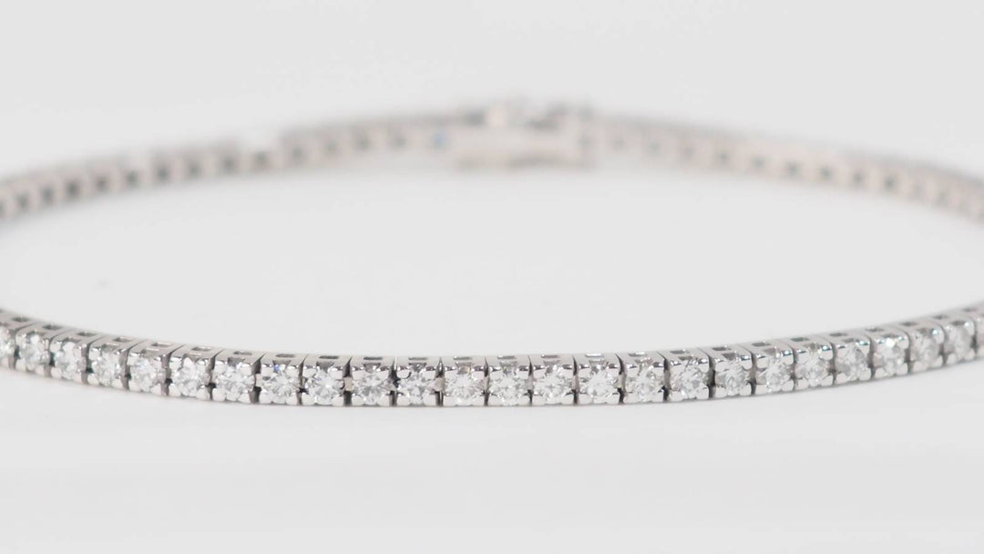 Bracelet rivière en or blanc et diamants 2,50cts
