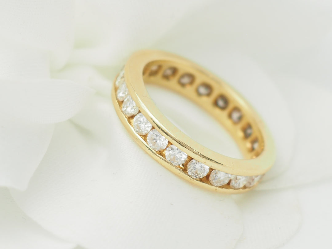 Alliance tour complet en or jaune et diamants 1,32ct