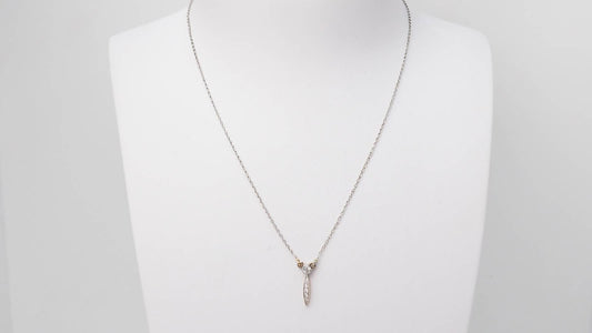 Collier ancien en or platine et diamants