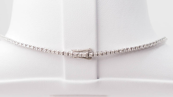 Collier rivière en or blanc et diamants