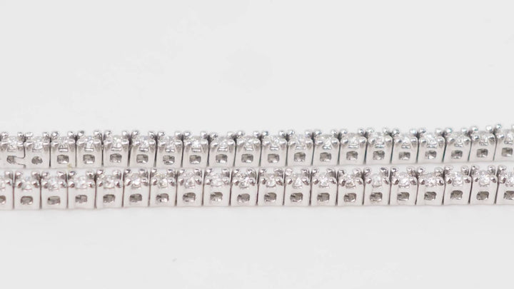 Collier rivière en or blanc et diamants