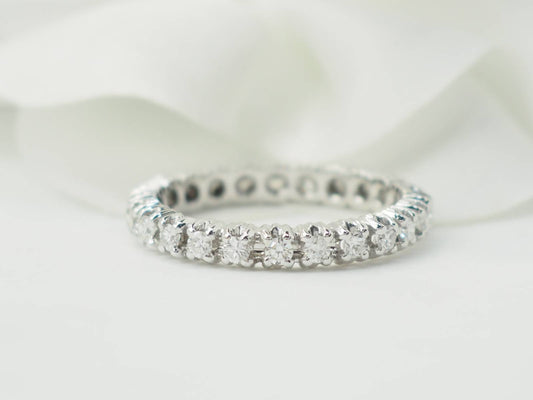 Alliance américaine en or blanc et diamants 0,75ct