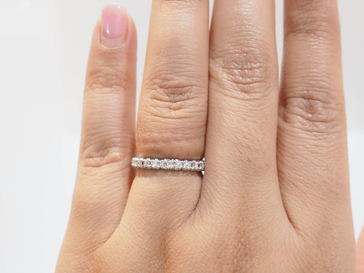 Alliance américaine en or blanc et diamants 0,75ct