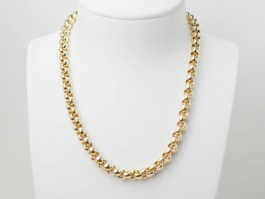 Collier maille jaseron en or jaune