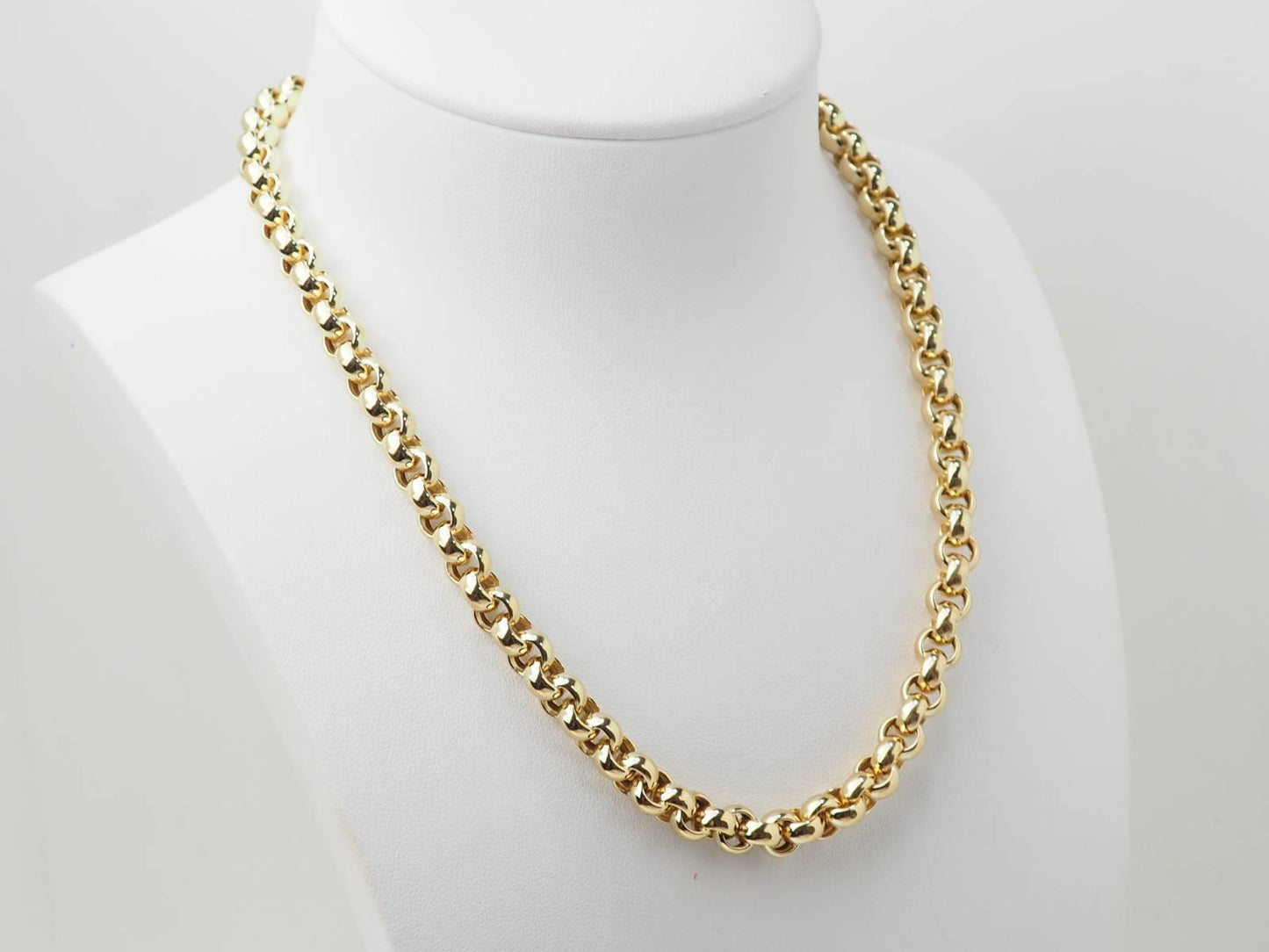 Collier maille jaseron en or jaune