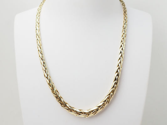 Collier maille palmier en or jaune