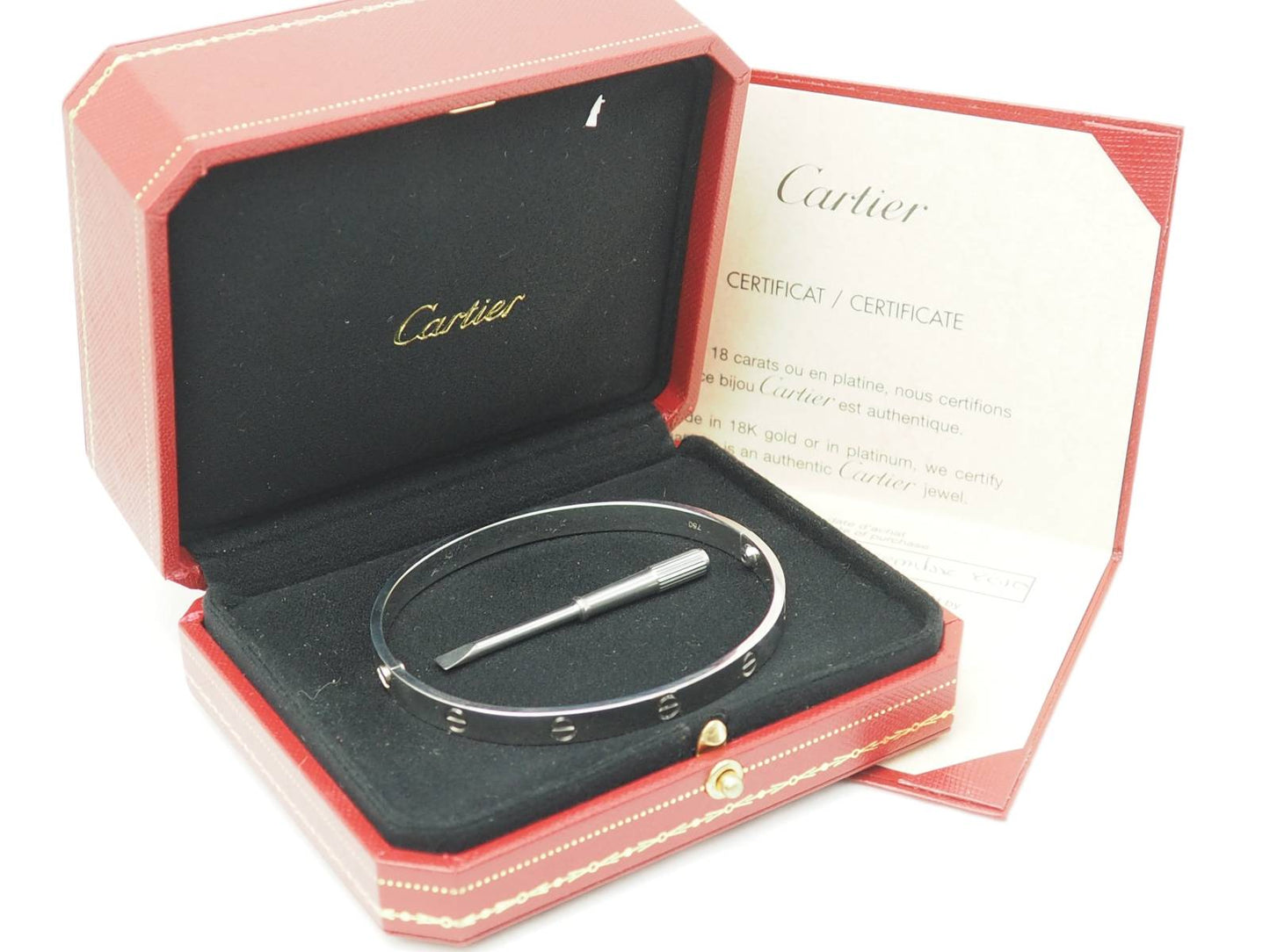 Bracelet Cartier Love en or blanc