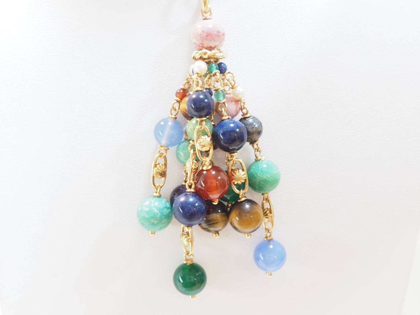 Pendentif Grappe en or jaune et pierres fines