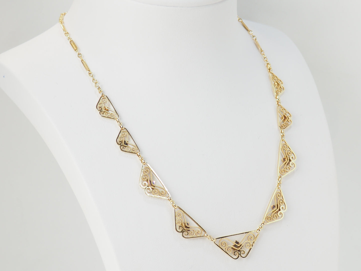 Collier draperie Fin XIXème en or jaune