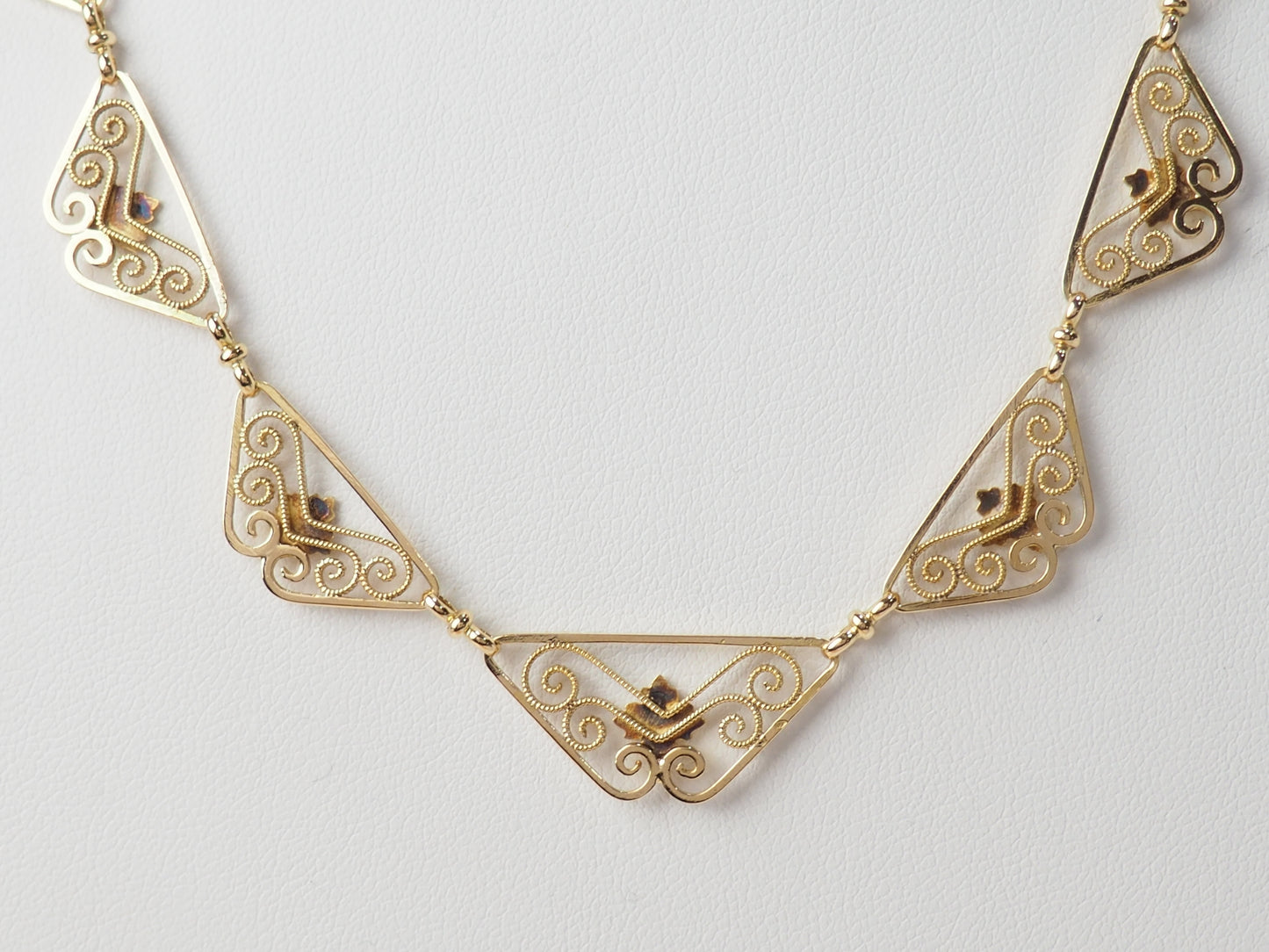 Collier draperie Fin XIXème en or jaune