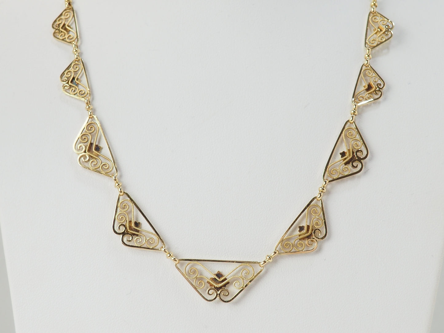 Collier draperie Fin XIXème en or jaune