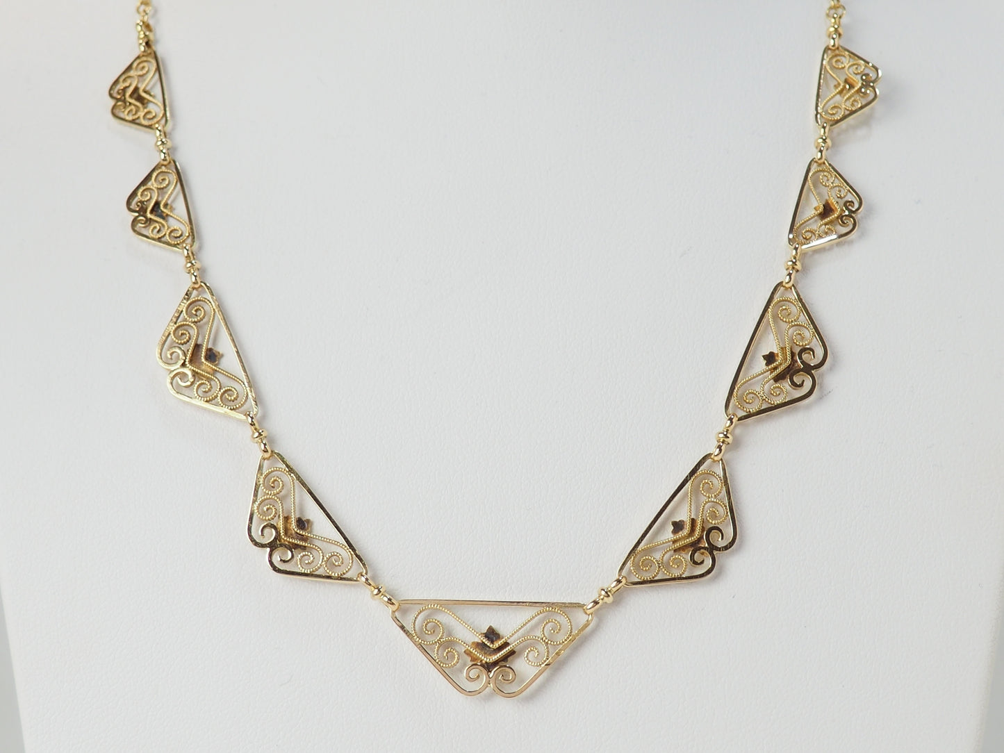 Collier draperie Fin XIXème en or jaune