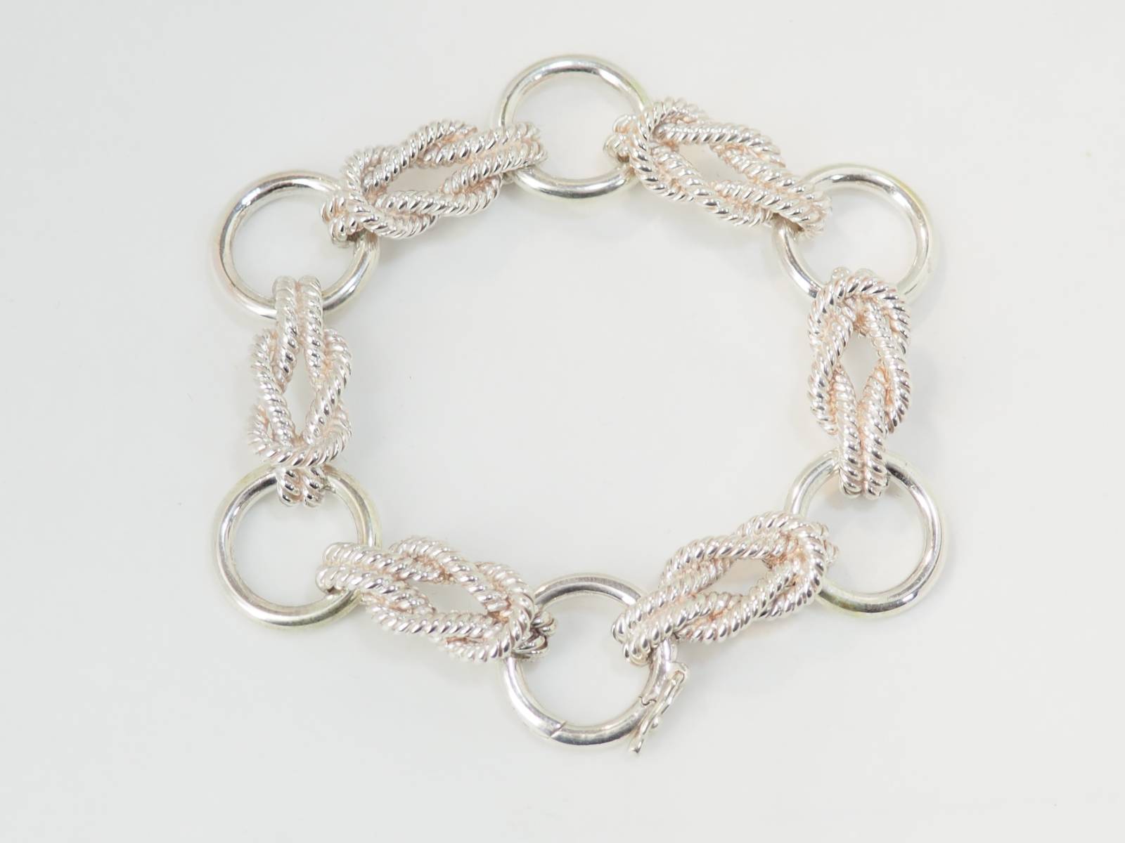 Bracelet Hermès "Audierne" en argent 