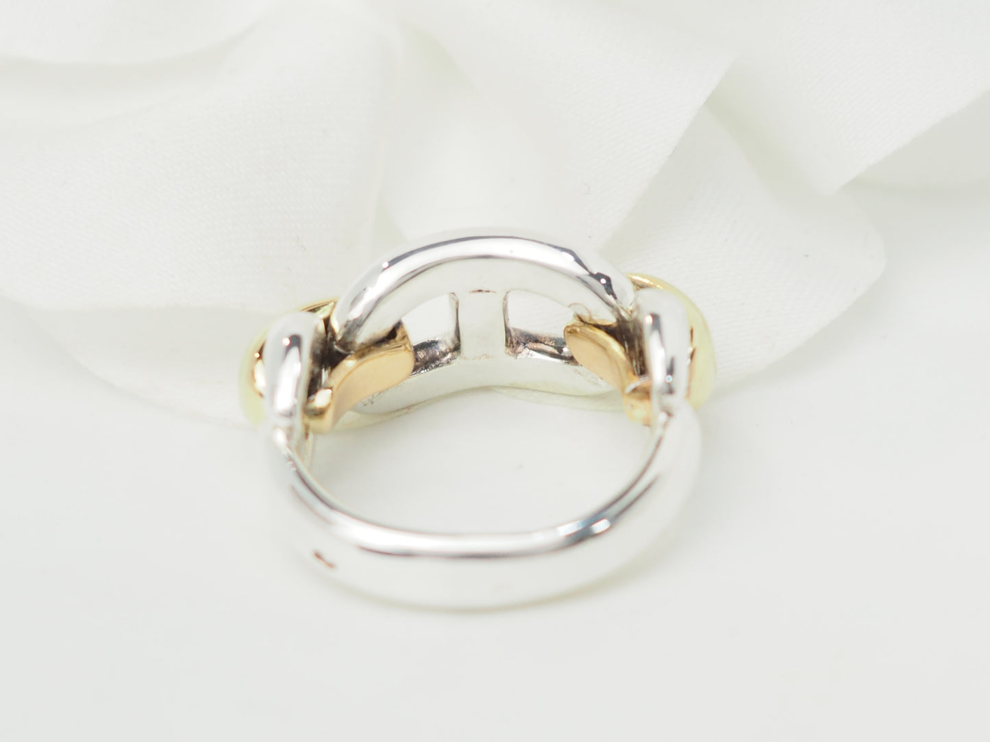 Bague Hermès Chaîne d'Ancre en or et argent