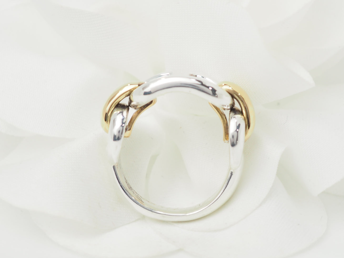 Bague Hermès Chaîne d'Ancre en or et argent