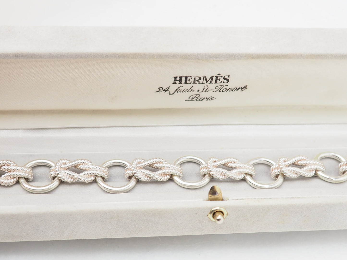 Bracelet Hermès "Audierne" en argent