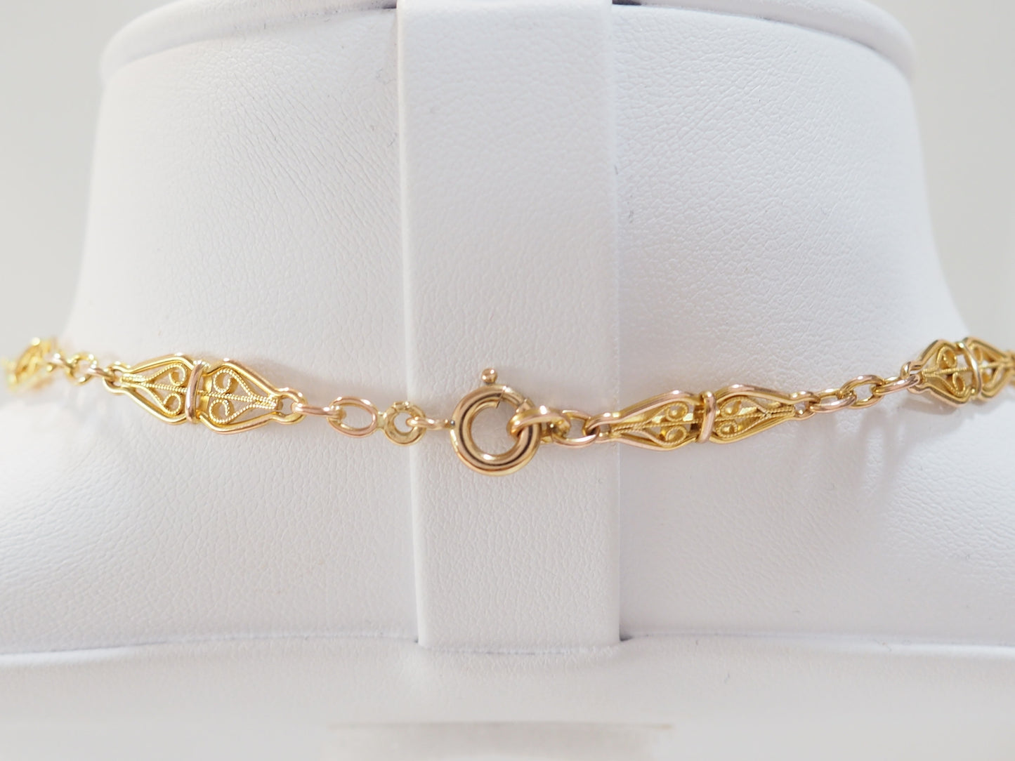 Collier maille filigrane en or jaune