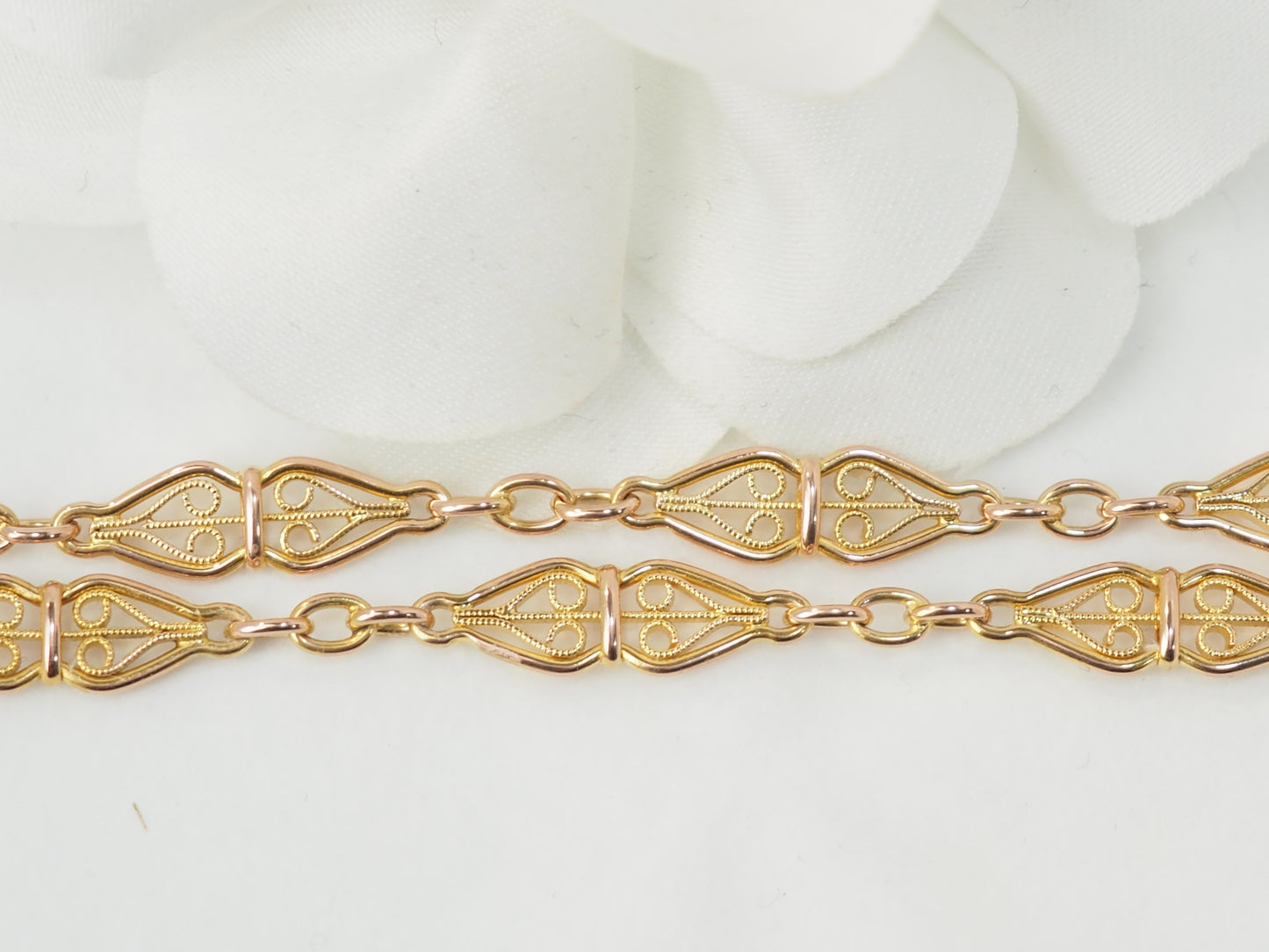 Collier maille filigrane en or jaune