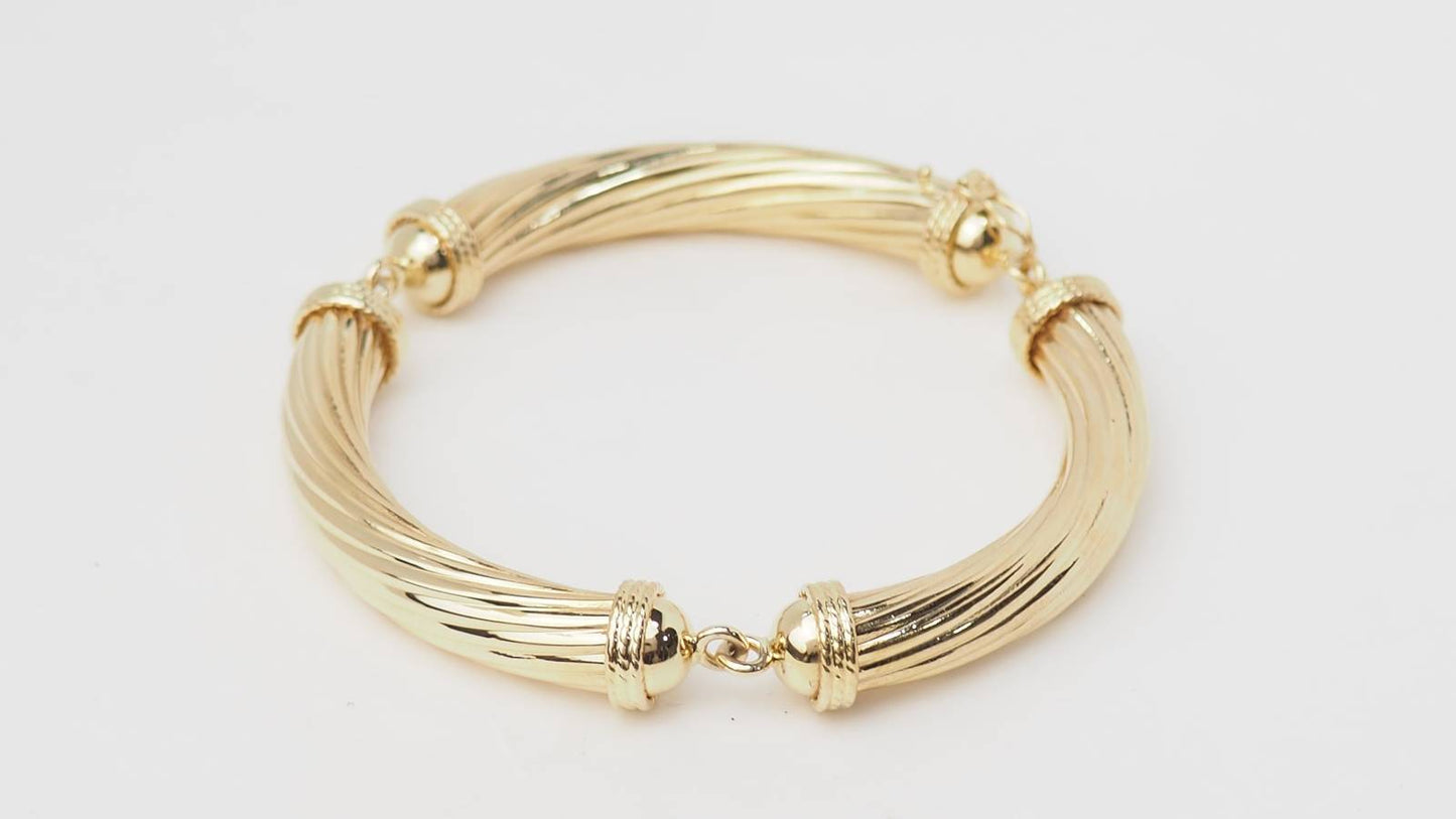 Bracelet articulé en or jaune 18kt