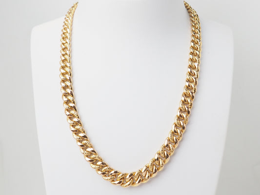 Collier maille gourmette en or jaune