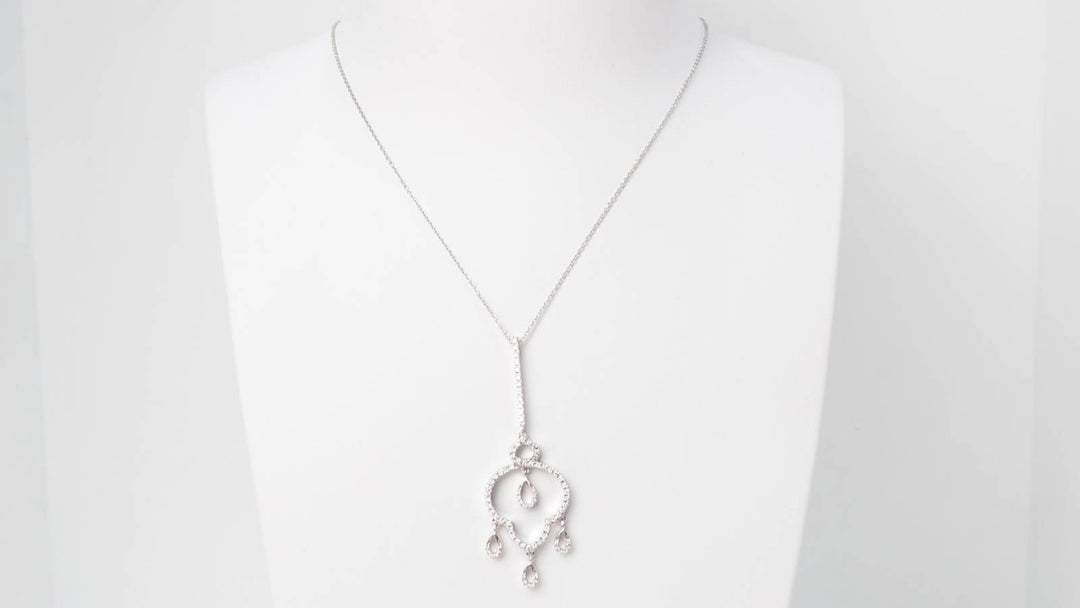 Collier en or blanc et diamants 