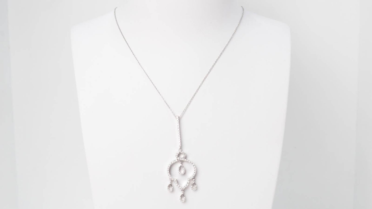 Collier en or blanc et diamants 
