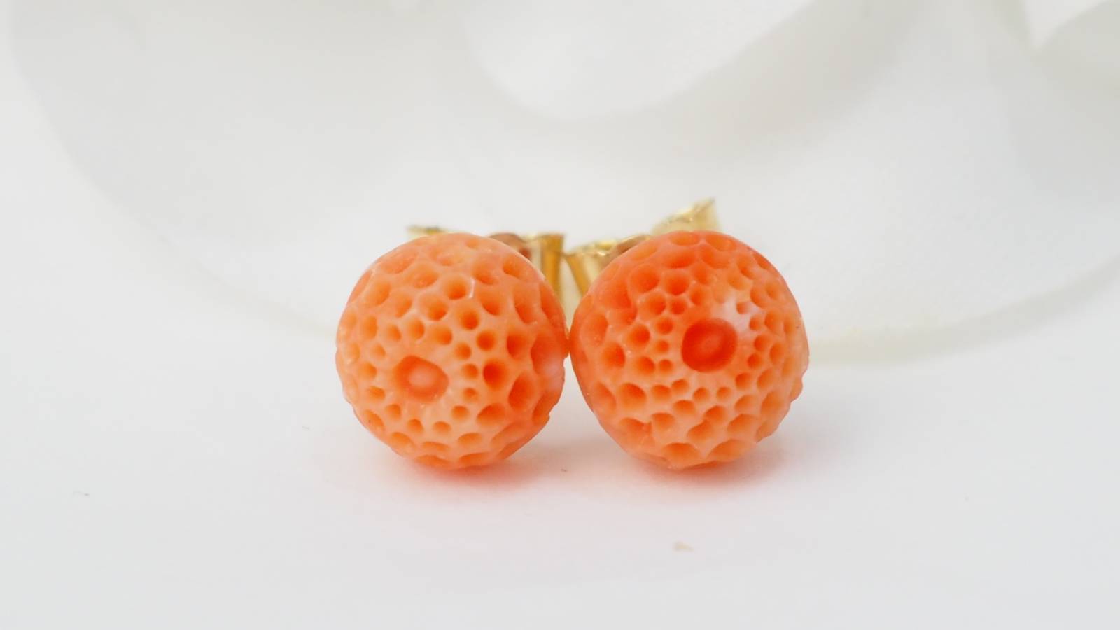 Boucles d'oreilles en corail