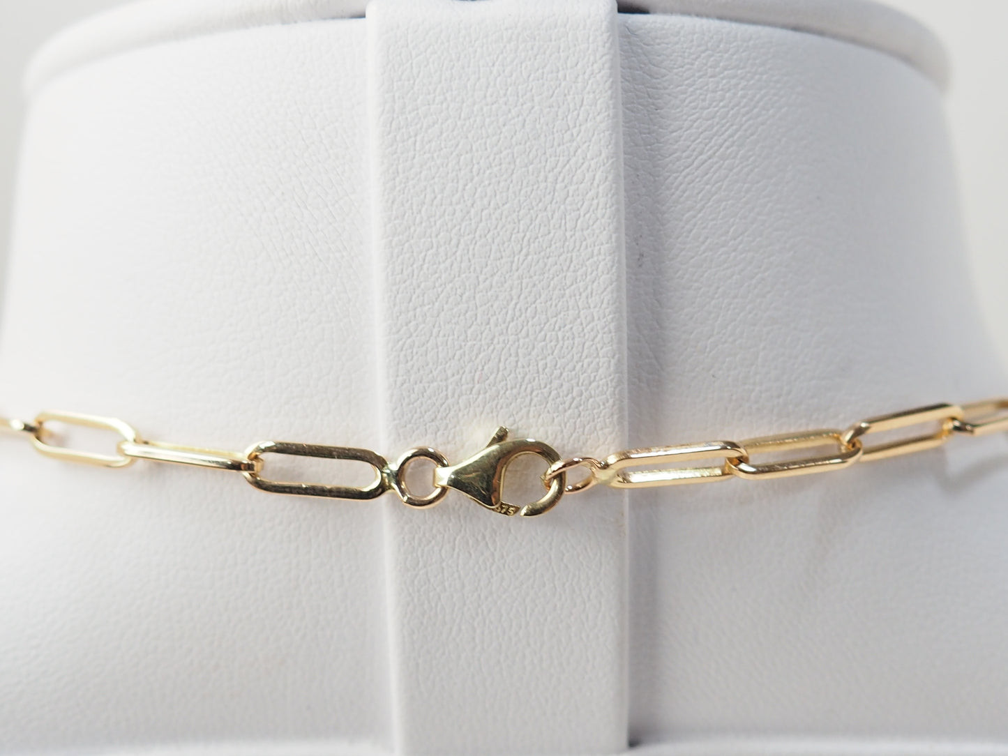 Sautoir maille rectangle en or jaune