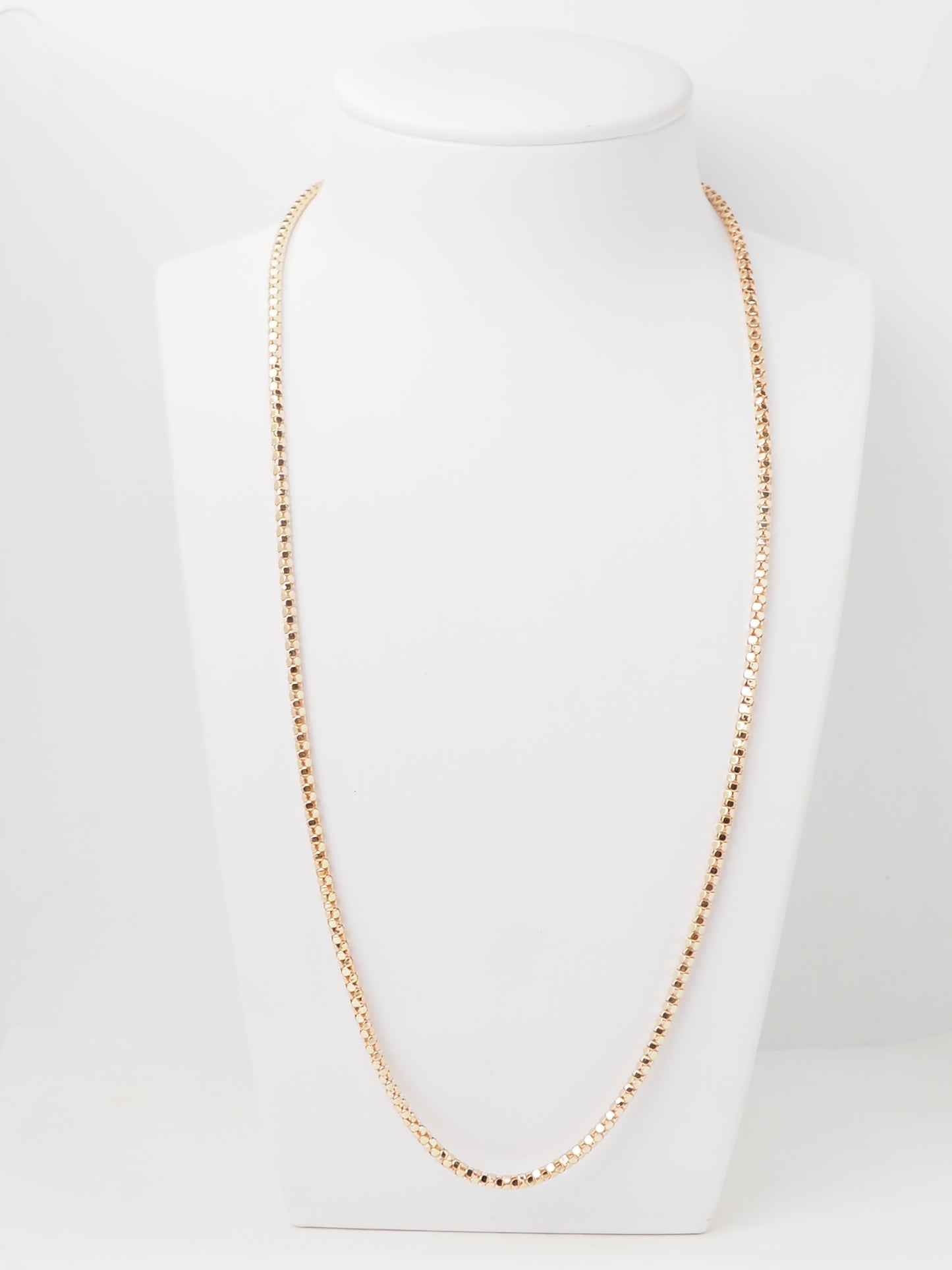 Collier en or rose, maille venitienne ronde