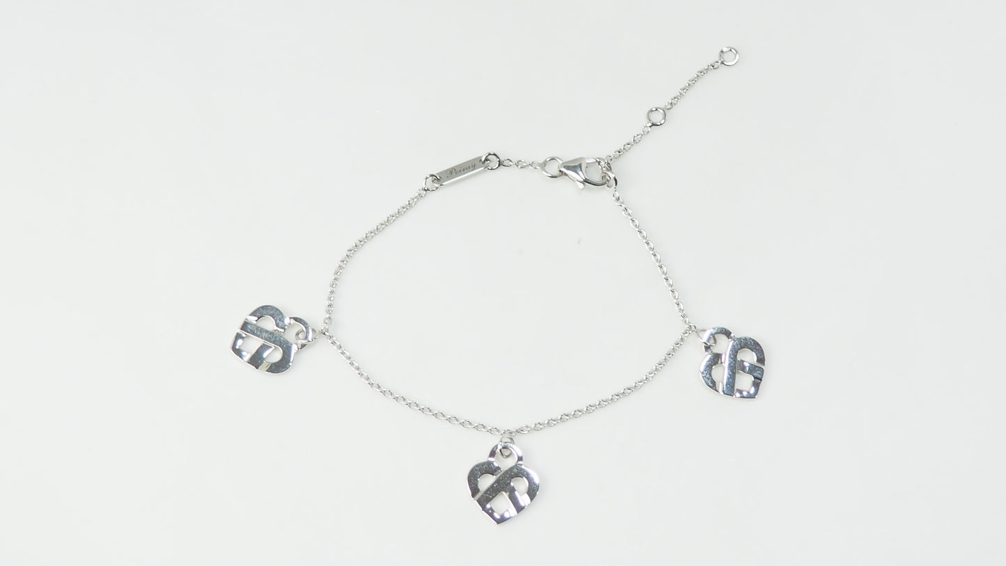 Bracelet Poiray Coeur Entrelacé en or blanc