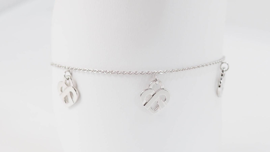Bracelet Poiray Coeur Entrelacé en or blanc