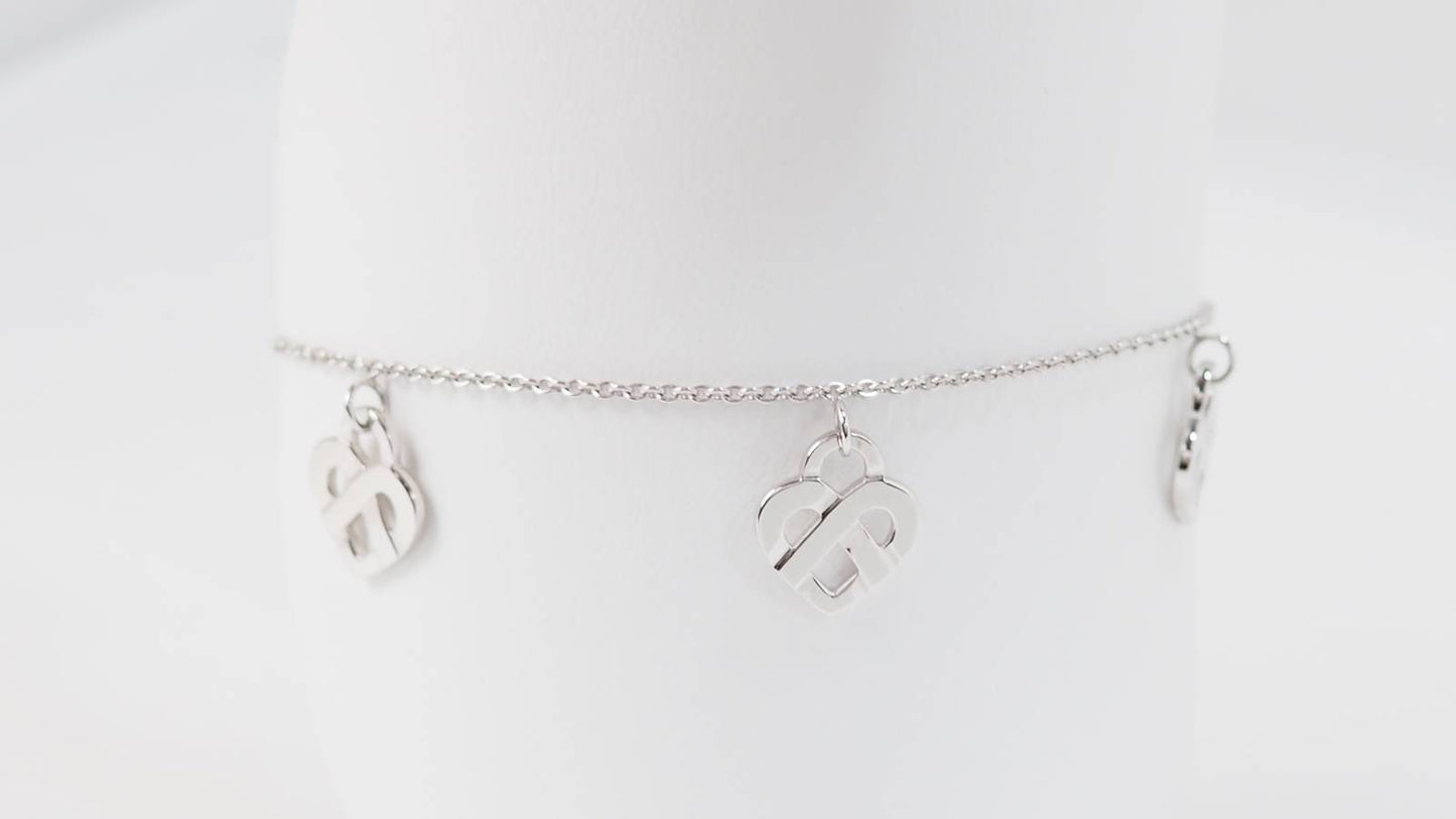 Bracelet Poiray Coeur Entrelacé en or blanc