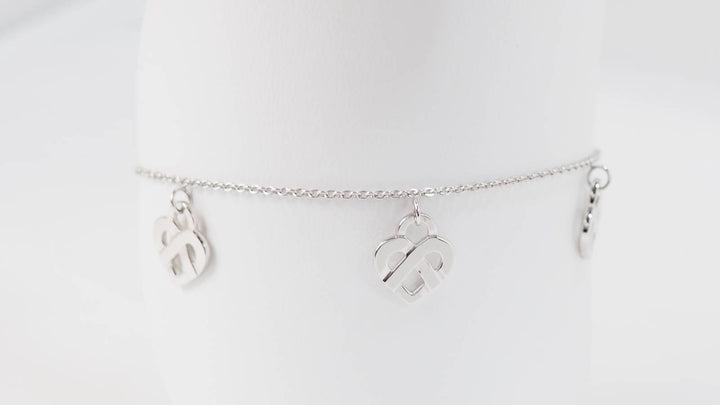 Bracelet Poiray Coeur Entrelacé en or blanc