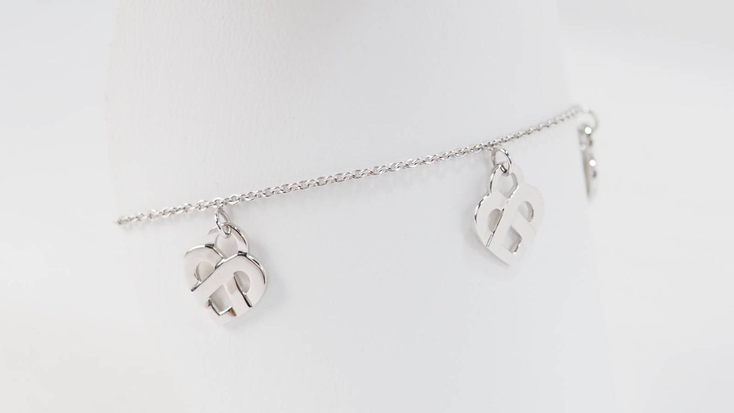 Bracelet Poiray Coeur Entrelacé en or blanc