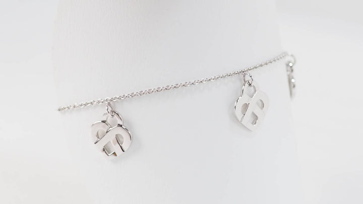 Bracelet Poiray Coeur Entrelacé en or blanc