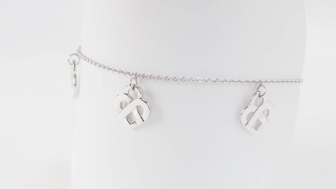 Bracelet Poiray Coeur Entrelacé en or blanc