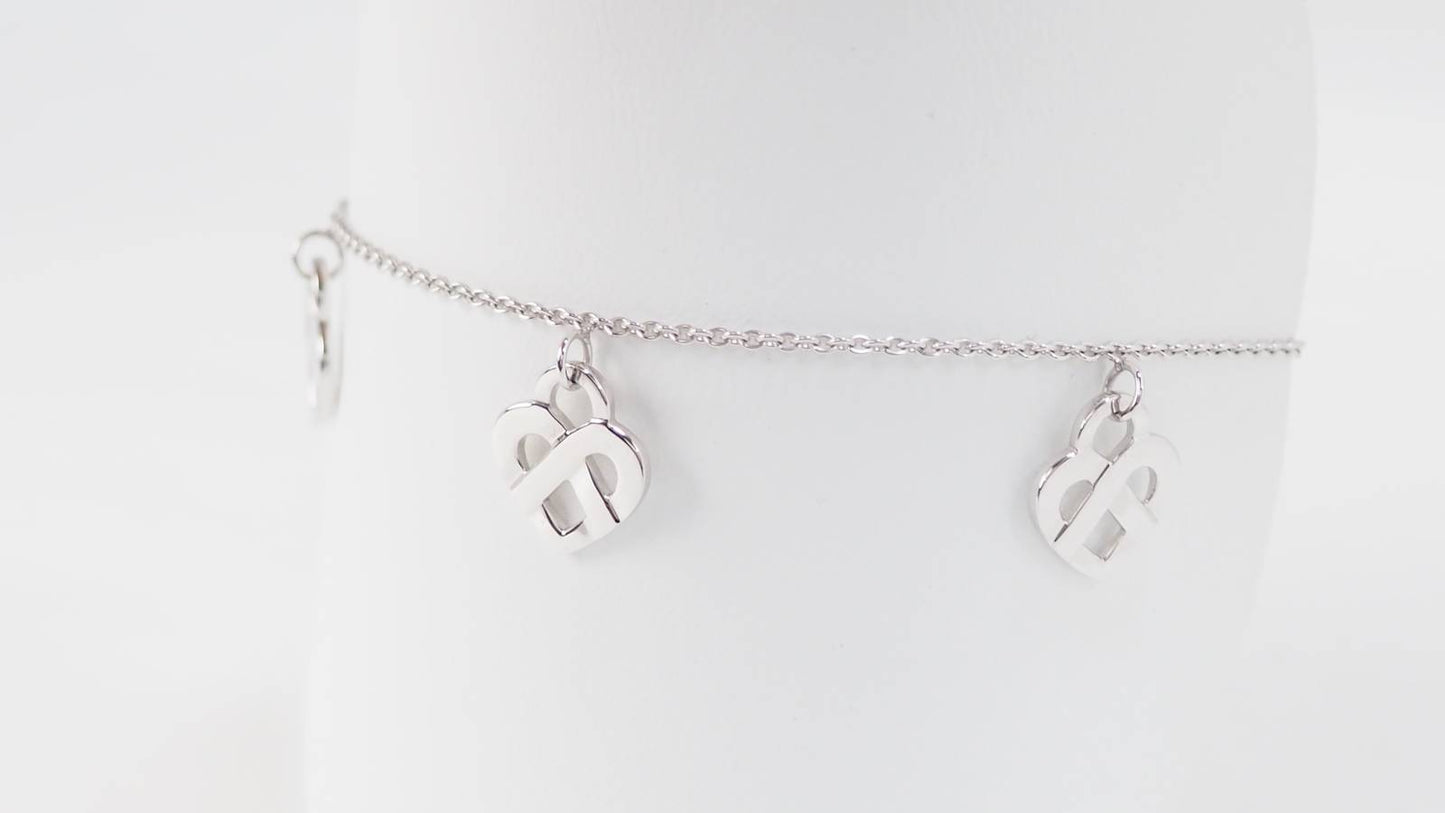 Bracelet Poiray Coeur Entrelacé en or blanc