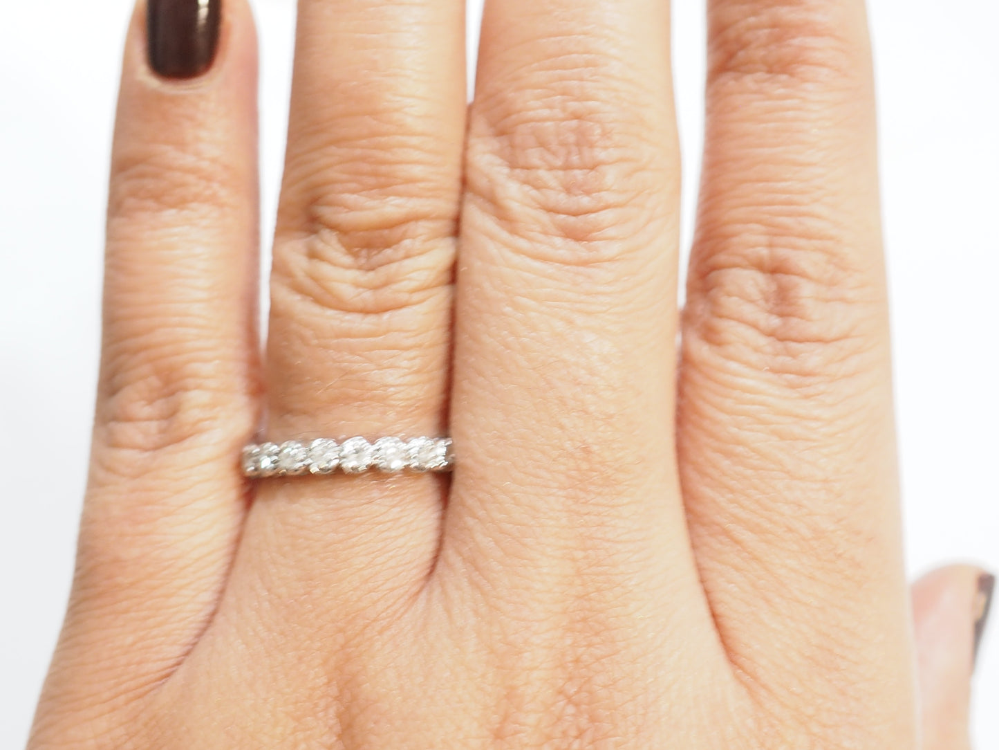 Alliance américaine en or blanc et diamants 0.58ct