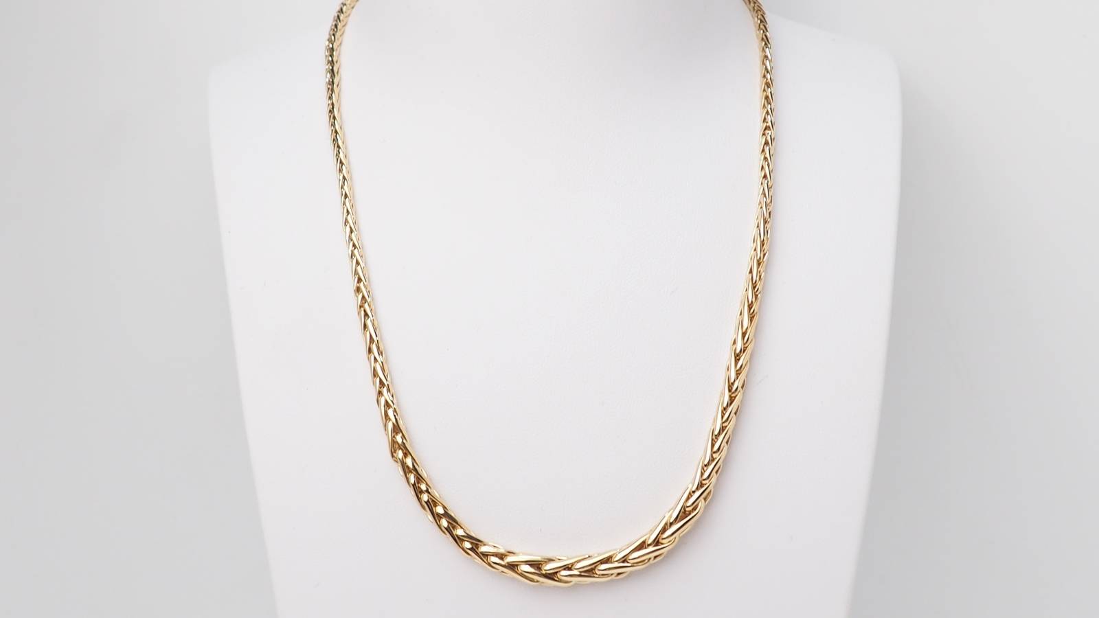 Collier maille palmier en or jaune