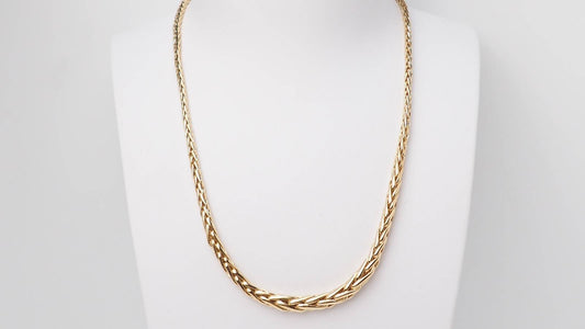 Collier maille palmier en or jaune