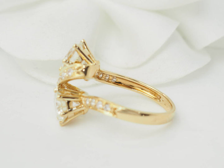 Bague Toi et Moi en or jaune et diamants
