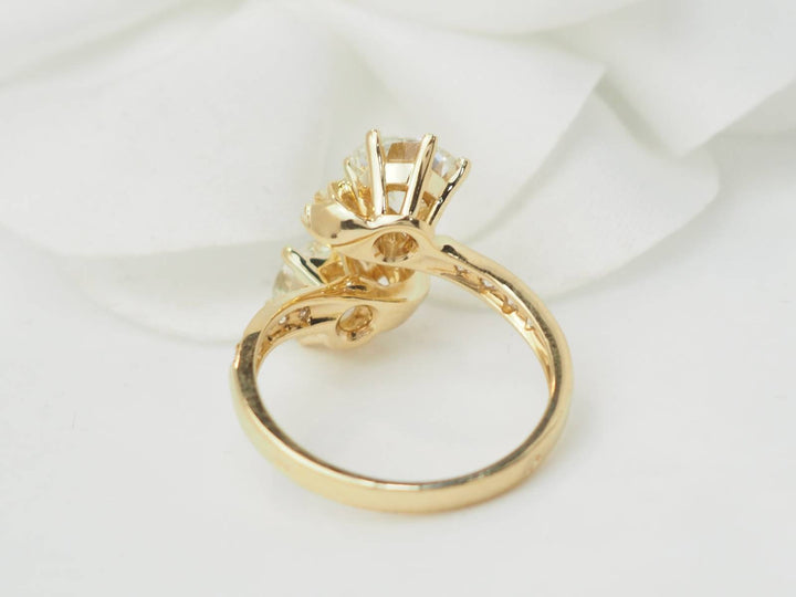 Bague Toi et Moi en or jaune et diamants