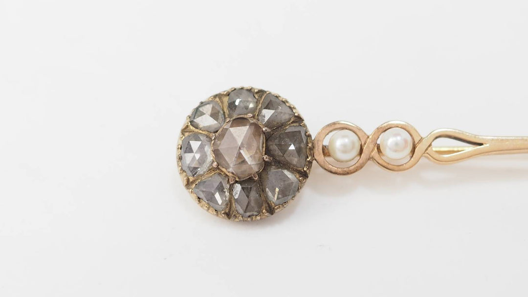 Broche barette en or 