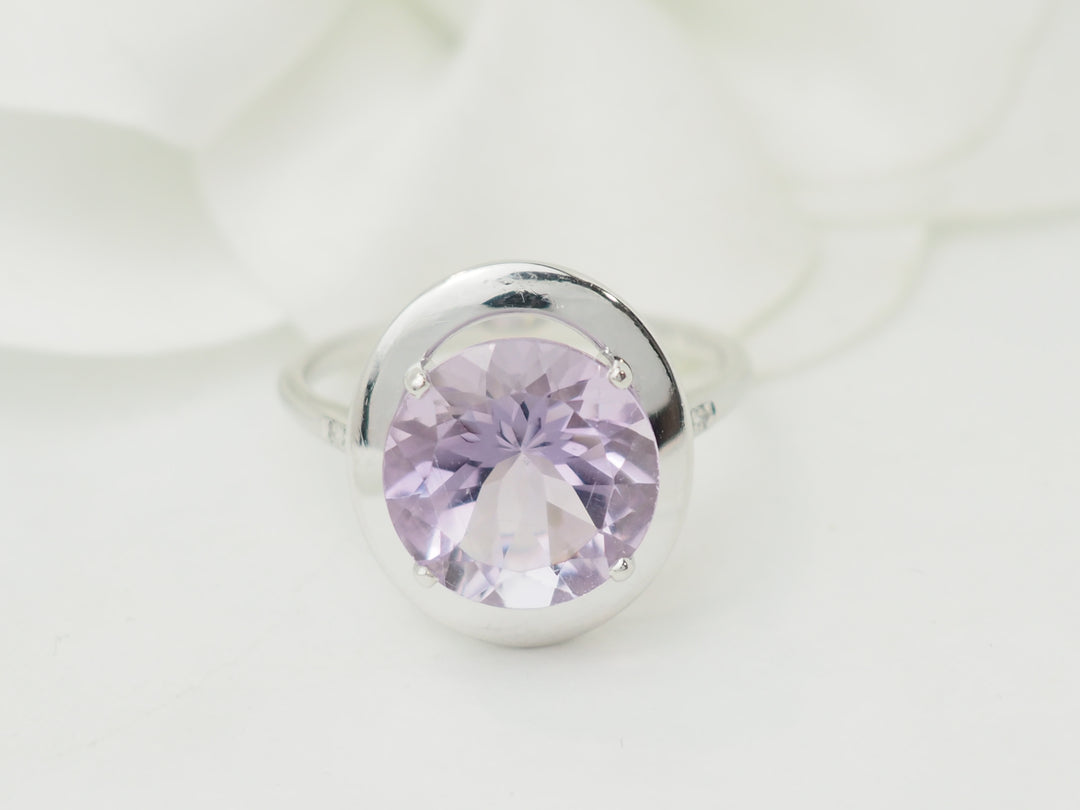 Bague Mauboussin "Vraiment jolie mon amour" en or blanc, Améthyste et diamants