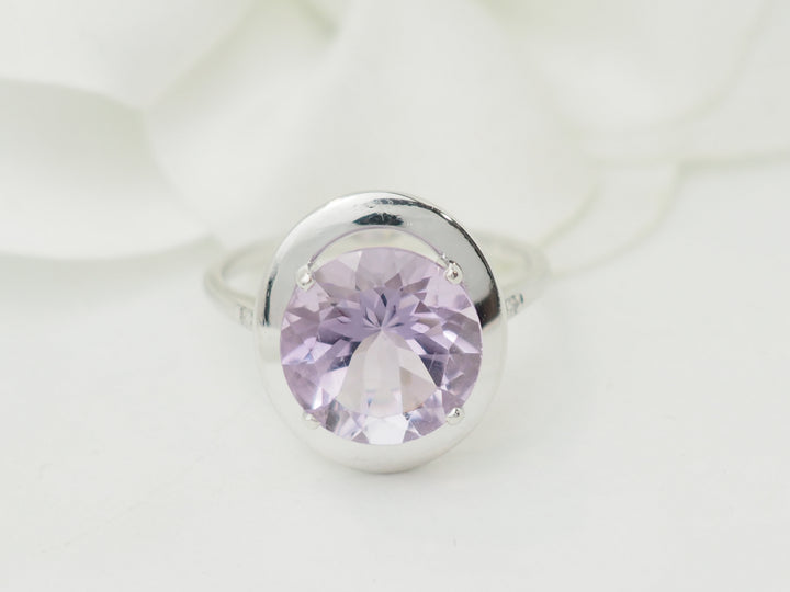 Bague Mauboussin "Vraiment jolie mon amour" en or blanc, Améthyste et diamants