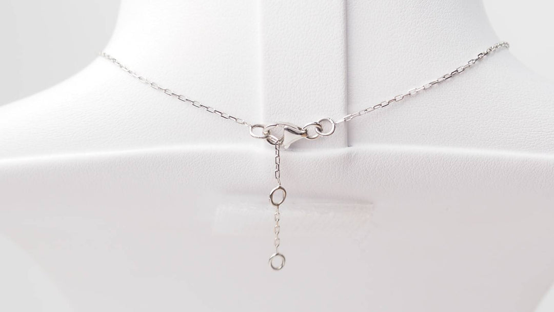 Collier en or blanc, citrine et diamants